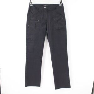 90s Y2K SONIA RYKIEL pants Womens 38 Trousers Straight Leg black zipper pockets